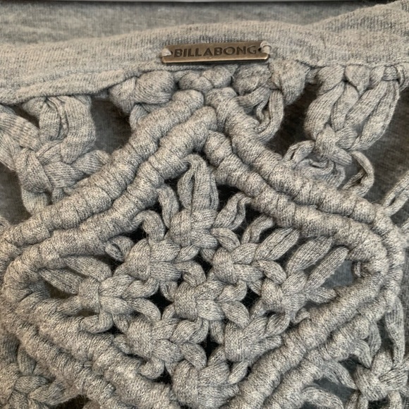 Billabong Pocket Tee Weaving Loom Back, cropped macrame rope open back - Picture 6 of 7